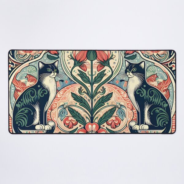 Item preview, Elegant Feline Textiles: A Purrrfect Gift Idea for Cat Lovers designed and sold by CinEmmaDesign.