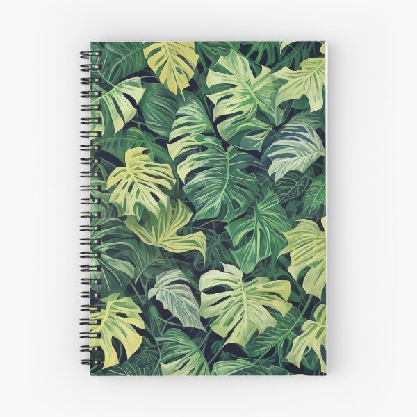 Item preview, Exotic jungle design monstera leaves on green background designed and sold by Frostquest.