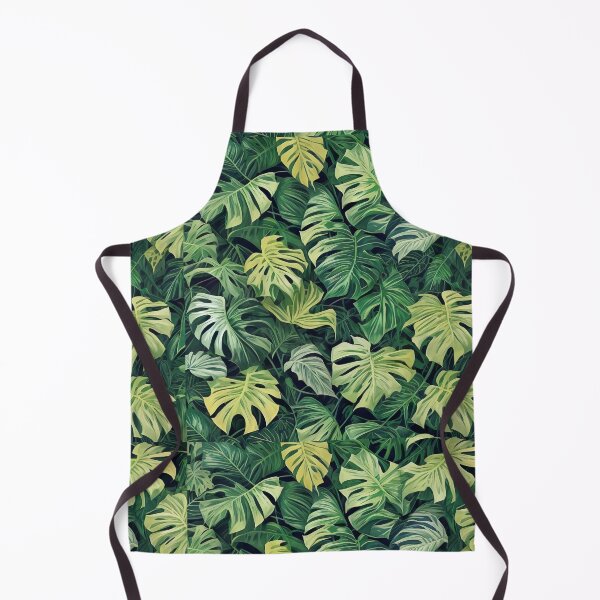 Item preview, Exotic jungle design monstera leaves on green background designed and sold by Frostquest.