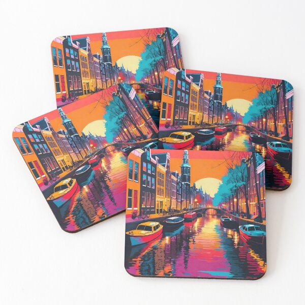 Item preview, Vibrant Waterways: Colorful Canals of Amsterdam designed and sold by GrizzlyCollective.