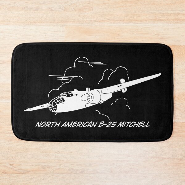 Item preview, North American B-25 Mitchell WW2 Bomber Plane Flying Clouds designed and sold by MilitaryMart.
