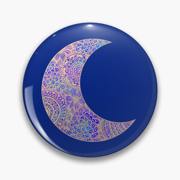 Item preview, Zen Crescent Moon - Purple Blue and Gold designed and sold by Julie Erin Designs.