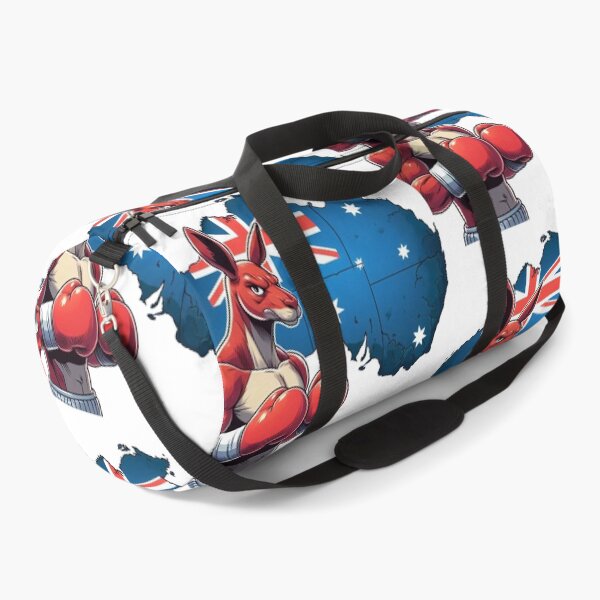 Item preview, boxing kangaroo red gloves cartoonish Australia map designed and sold by Martial-Art-23.