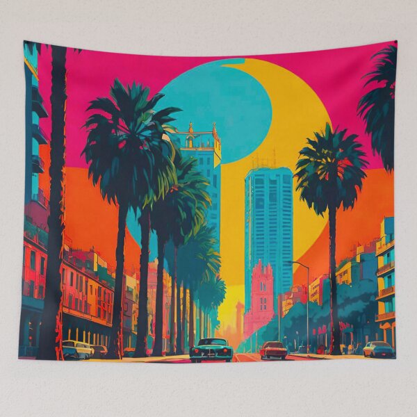 Item preview, Vibrant Vibes: Exploring La Ramblas in Barcelona designed and sold by GrizzlyCollective.