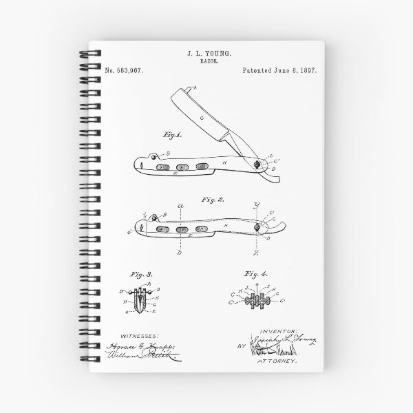 Item preview, Razor 1897 Patent Art Poster White Background designed and sold by Peek-Designs.