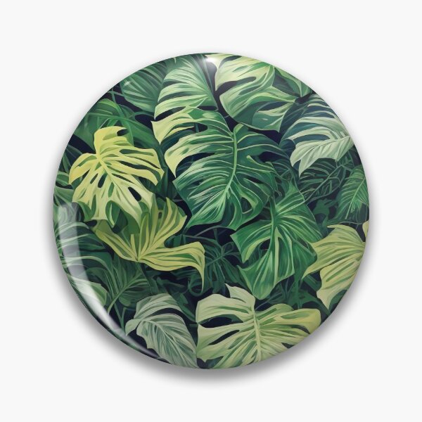 Item preview, Exotic jungle design monstera leaves on green background designed and sold by Frostquest.