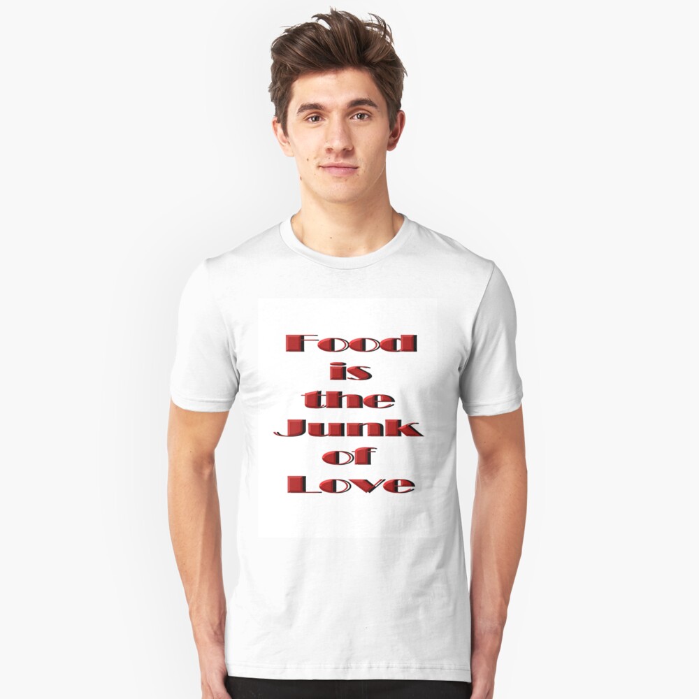 Food Junk Love tee Slim Fit T-Shirt