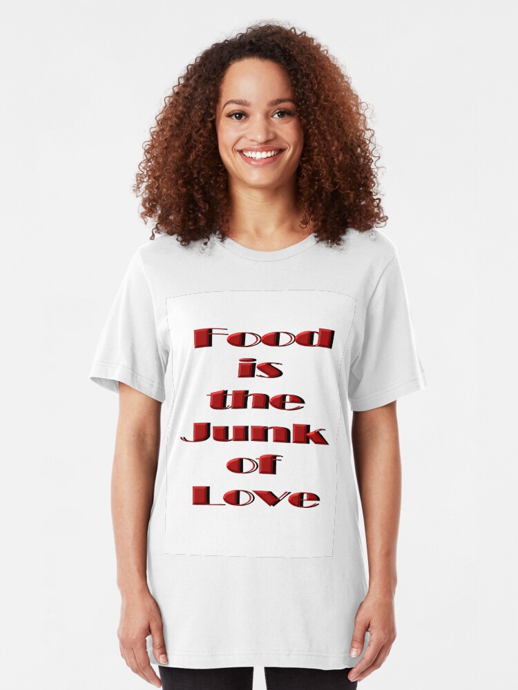 Alternate view of Food Junk Love tee Slim Fit T-Shirt