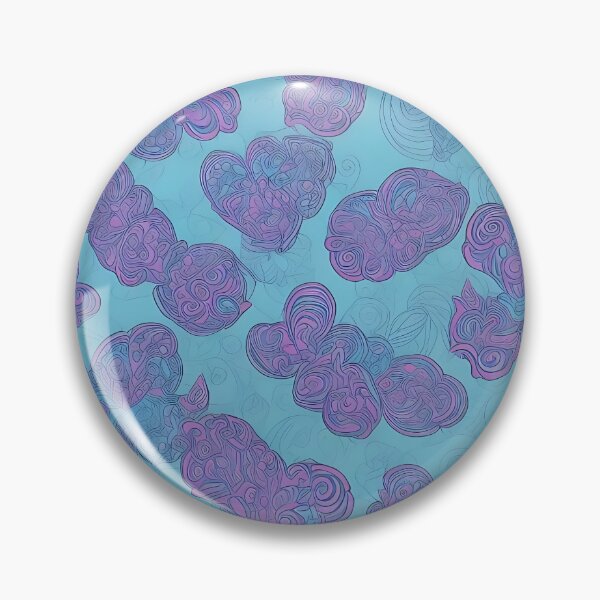 Item preview, Gentle elegance Abstract floral motif in purple on a turquoise-light blue background designed and sold by Frostquest.