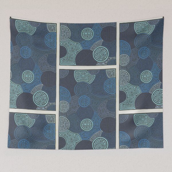 Item preview, Blue Bubbles Bordered designed and sold by XopherBograt.