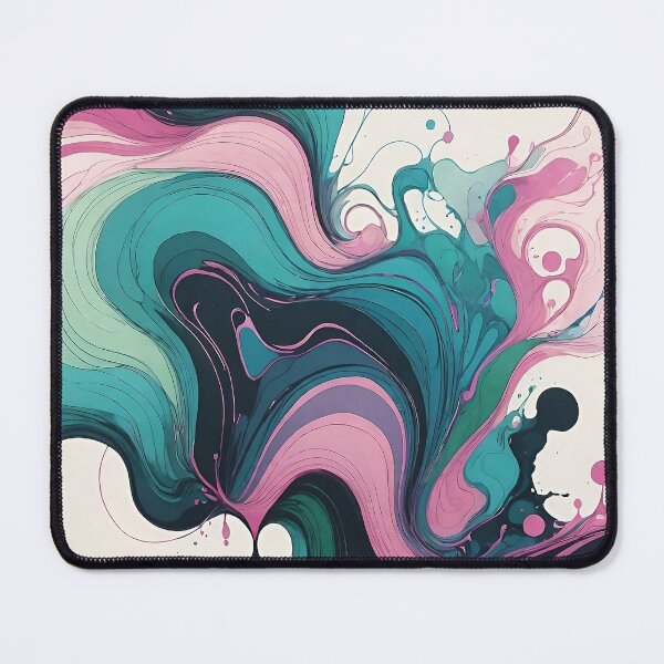 Item preview, Fluid Ink Abstract Art - Blue, black and Pink designed and sold by Printpix.