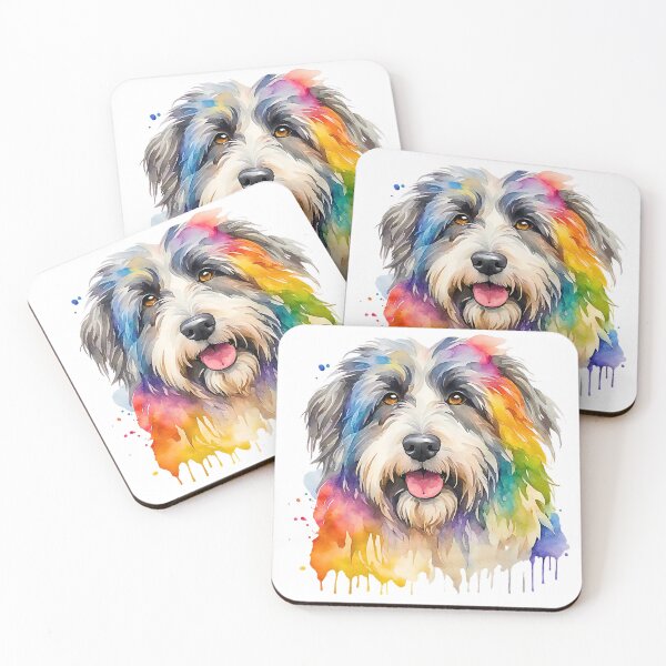 Item preview, Polish Lowland Sheepdog Watercolor Portrait designed and sold by Fredster1966.