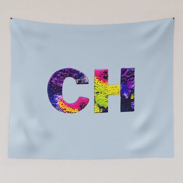 Item preview, letter CH, monogram. typography collage. ABC art. gift designed and sold by Minibubb.