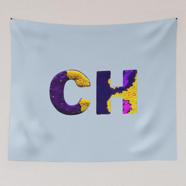 Item preview, letter CH, monogram. typography collage. ABC art. gift designed and sold by Minibubb.