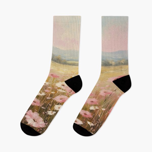 Item preview, Field with Pink and White Flowers designed and sold by r-tranquility.