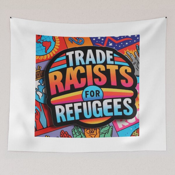 Item preview, Comercio de racistas por refugiados designed and sold by Blink Art Studio.
