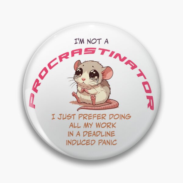 Item preview, Funny Procrastinator Rat Cute Design   designed and sold by Leonardo  Davinci.