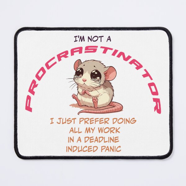 Item preview, Funny Procrastinator Rat Cute Design   designed and sold by Leonardo  Davinci.