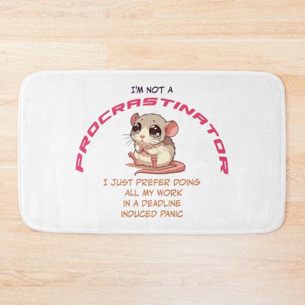 Item preview, Funny Procrastinator Rat Cute Design   designed and sold by Leonardo  Davinci.