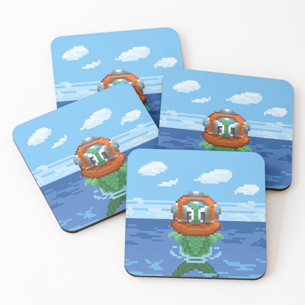 Item preview, Pixel Art Fish Diver designed and sold by PixelCarvel.