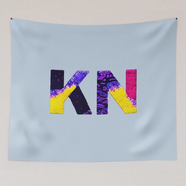 Item preview, letter KN, monogram. typography collage. ABC art. gift designed and sold by Minibubb.
