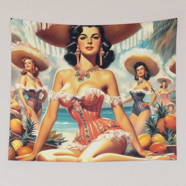 Aperçu de l'œuvre Pin-up de beauté vintage créée et vendue par PulpVintage.