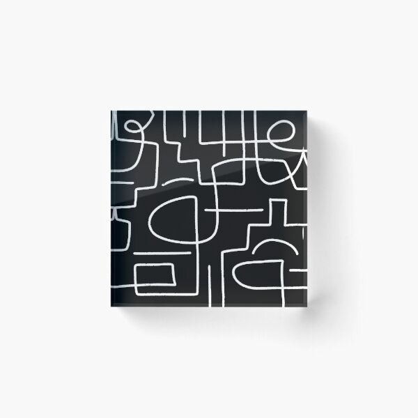 Artikelvorschau, weißes Linienlabyrinth entworfen und verkauft von Pacesyte.