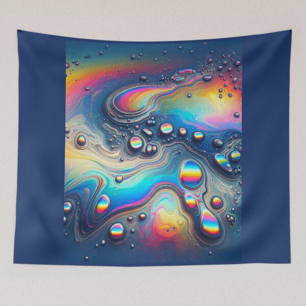 Item preview, Silver Oil Slick With Rainbow Highlights designed and sold by Tlemus9.