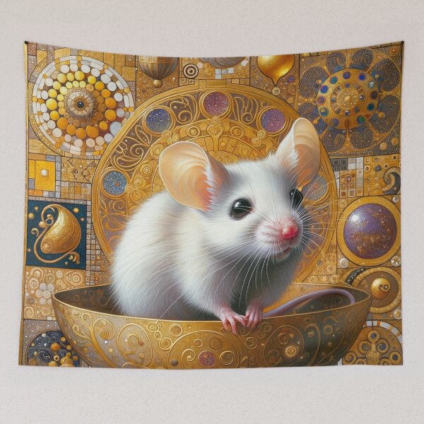Item preview, Whiskered Wonder in a Gilded Labyrinth designed and sold by Suzana Djordjevic.