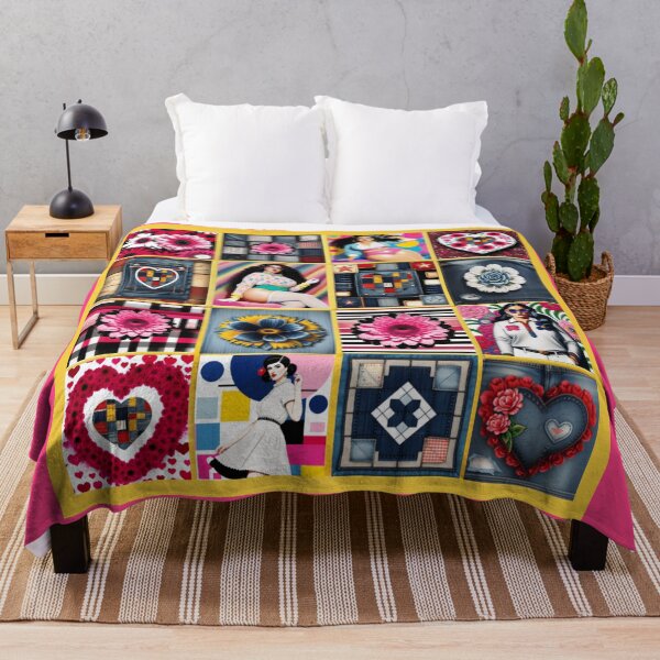 Item preview, Denim floral Patchwork pattern  designed and sold by Roxburylane.