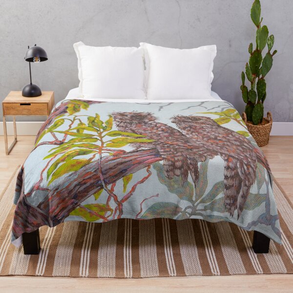 Item preview, Two Tawny Frogmouth Birds Perched on Branch designed and sold by Judi Parkinson.