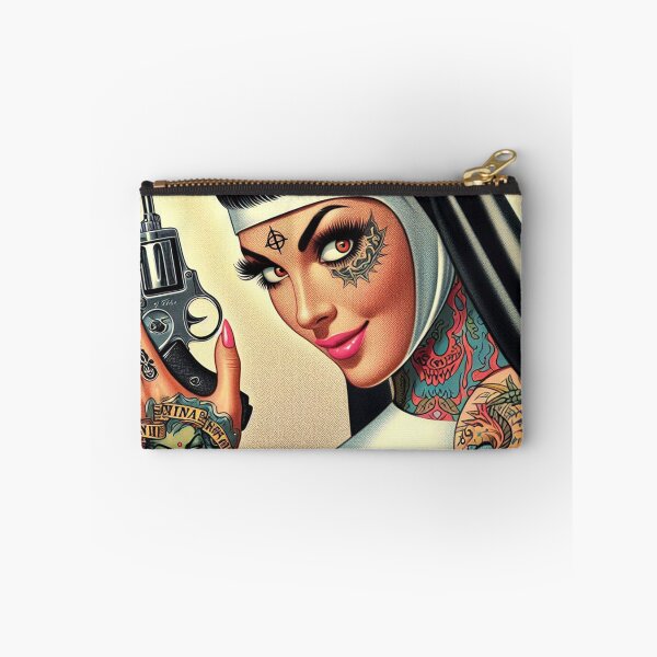 Item preview, Retro Tattooed Nun designed and sold by PulpVintage.