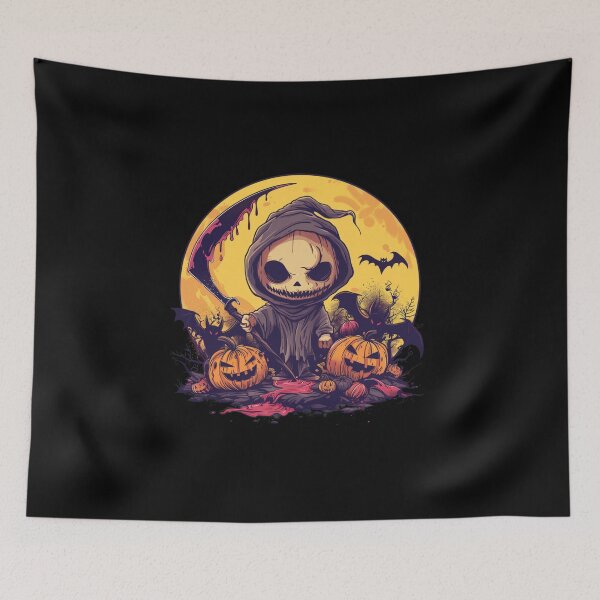 Item preview, Happy Halloween.Kawaii Pumpkins and Bats. designed and sold by elnexshop.