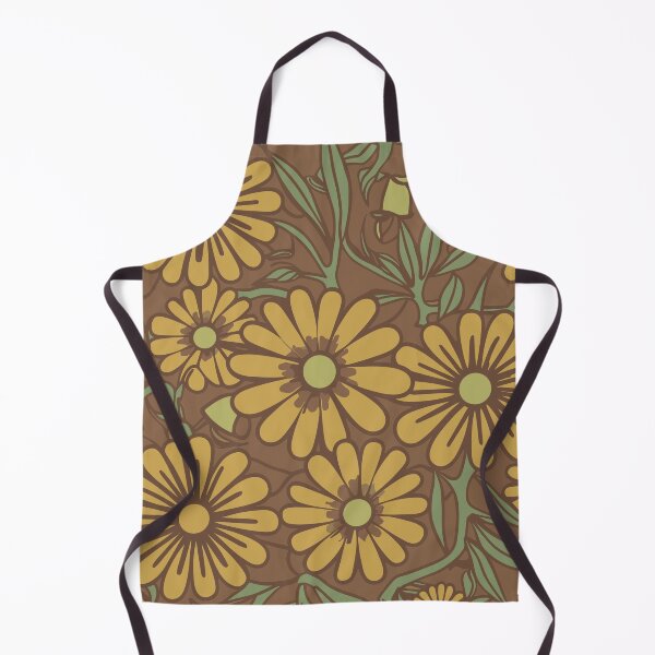 Item preview, Sixties Brown Floral Round Pattern designed and sold by SamJanner.
