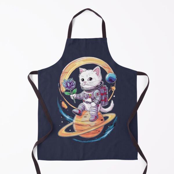 Item preview, Space cat picks flowers designed and sold by Tajdi.