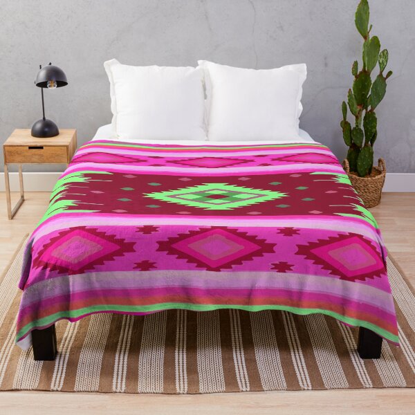 Item preview, Hot pink southwest flair dopamine dressing maximalist folk art boho chic decor designed and sold by T-Mex.