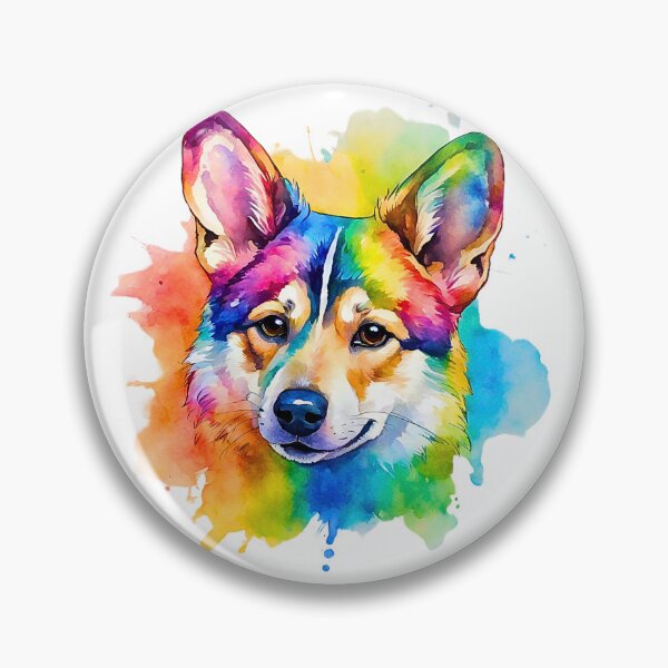 Item preview, Swedish Vallhund Watercolor Portrait designed and sold by Fredster1966.