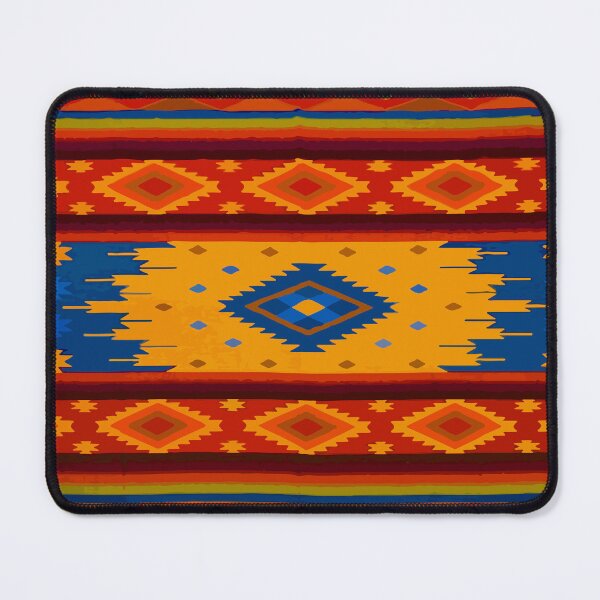Item preview, Maximalist southwest fabric autumn colors chevron boho decor designed and sold by T-Mex.