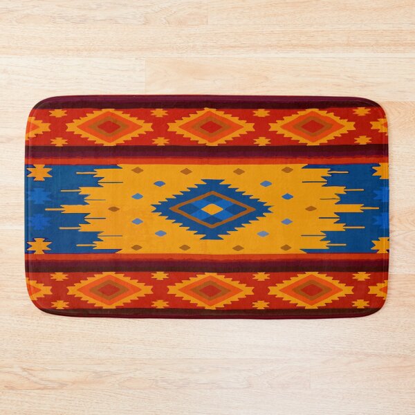 Item preview, Maximalist southwest fabric autumn colors chevron boho decor  designed and sold by T-Mex.