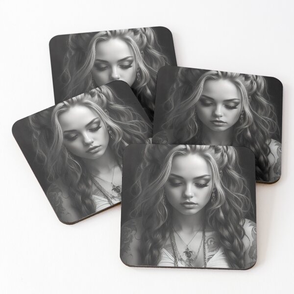 Item preview, Cinematic Monochromatic Gothic Beauty Portrait designed and sold by ShadeScapeArt.