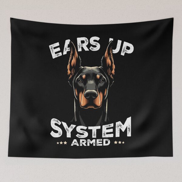 Item preview, Funny American Doberman Ears Up System for Armed Pet Dog Lovers Gift designed and sold by JUSTBEELEGANT.