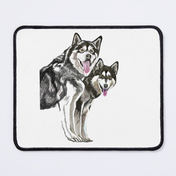 Item preview, two friends Malamute designed and sold by Valérie Ozanon.