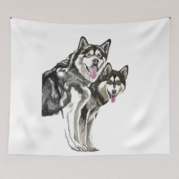 Item preview, two friends Malamute  designed and sold by Valérie Ozanon.