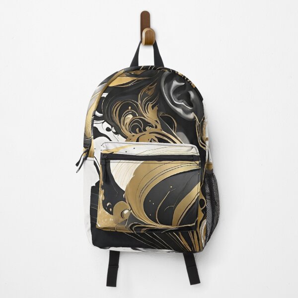 Item preview, LIQUID GOLD PORTRAIT - Marbled black and gold designed and sold by Printpix.
