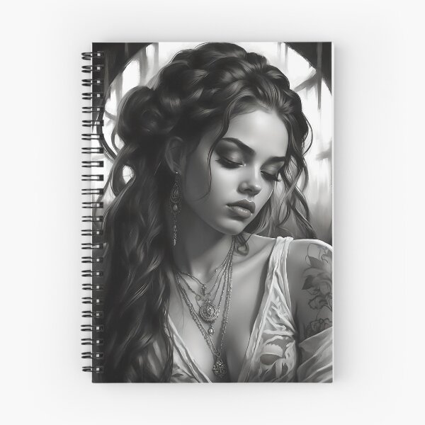 Item preview, Cinematic Monochromatic Portrait: Stunning Brunette designed and sold by ShadeScapeArt.