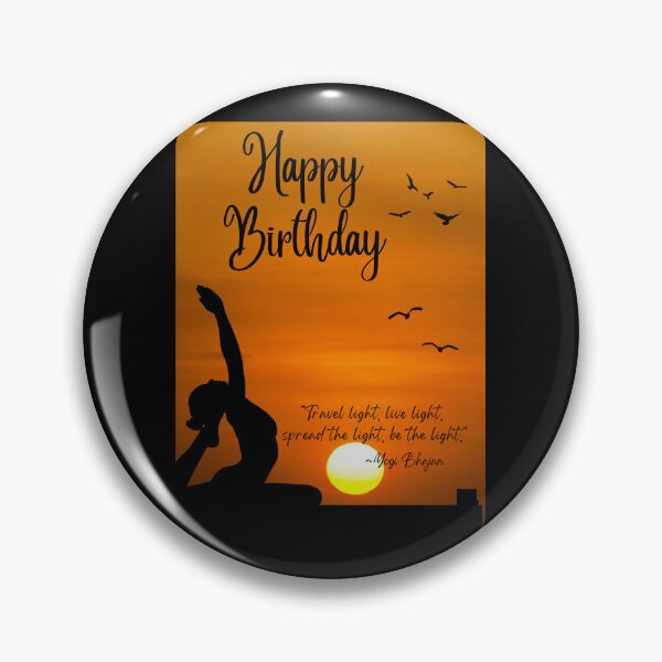Item preview, Yogi Bhajan Yoga, Happy Birthday card designed and sold by TheInnerIndigo.