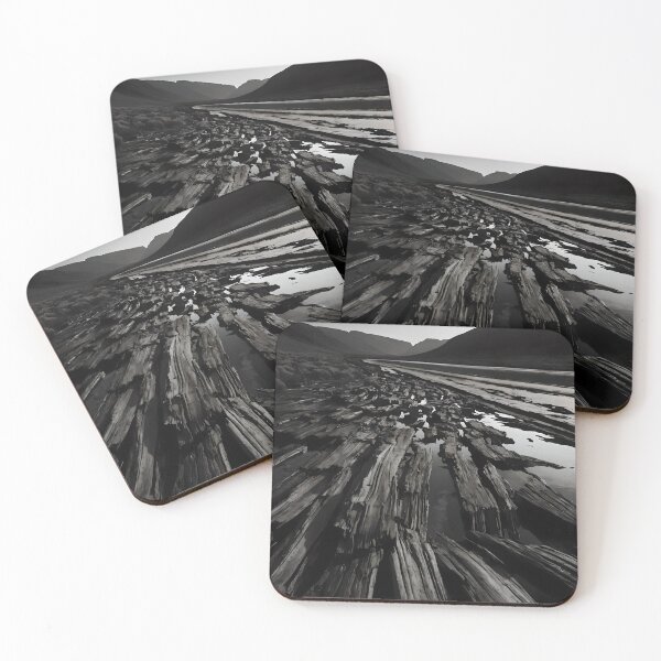 Item preview, Cinematic Monochromatic Driftwood Beach Landscape Photography designed and sold by ShadeScapeArt.