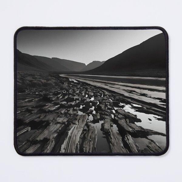 Item preview, Cinematic Monochromatic Driftwood Beach Landscape Photography designed and sold by ShadeScapeArt.