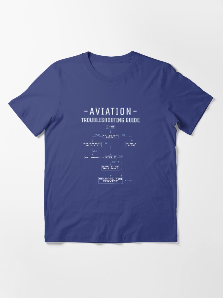Alternate view of Aviation Troubleshooting Guide - Funny Aviation Quotes Gift Essential T-Shirt