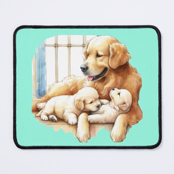 Item preview, Golden Retriever Mom and Puppies Sketch , designed and sold by PaintMeWorld.